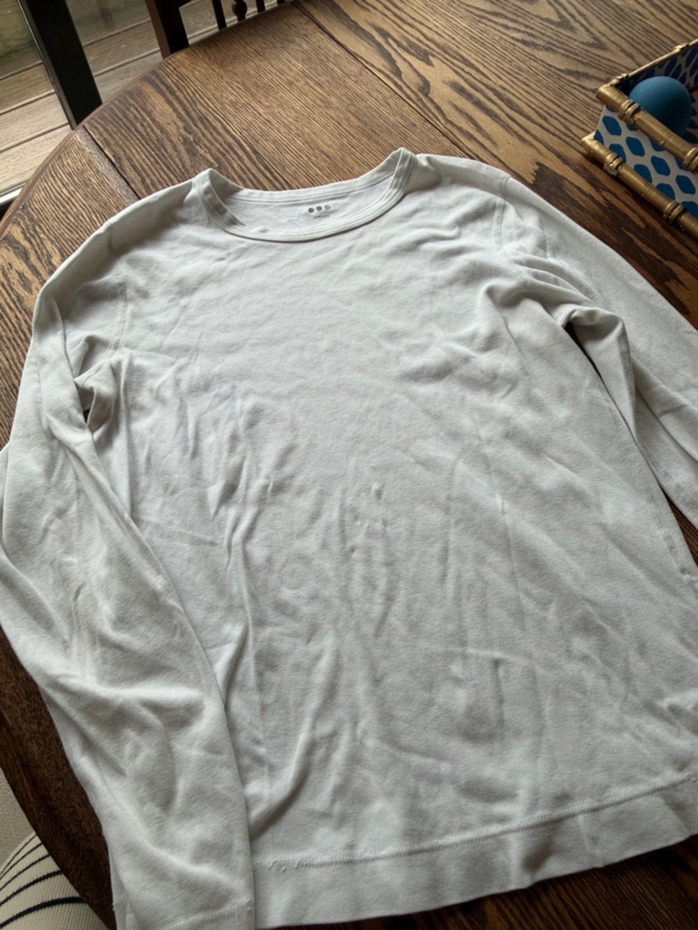 Women’s Three Dot Long-Sleeve Crewneck Shirt - White